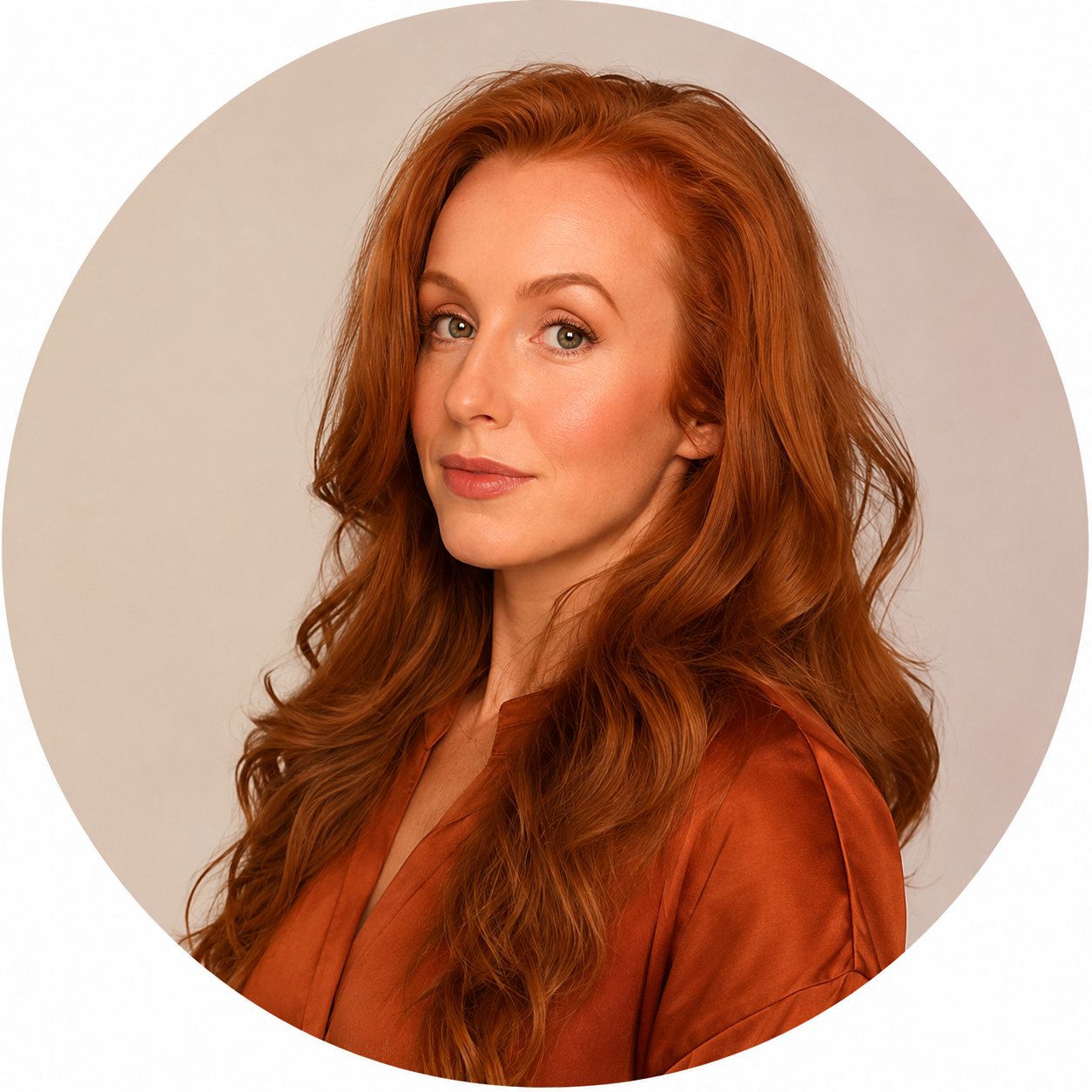 Portrait of Charlotte, founder of The Redhead Advantage