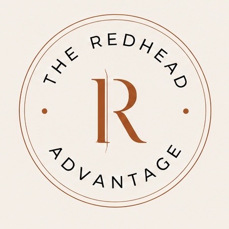 The Redhead Advantage circular logo